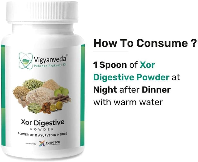 Vigyanveda Xor Digestive Powder - an Ayurvedic Proprietary Medicine (Pack of 100 Gm)