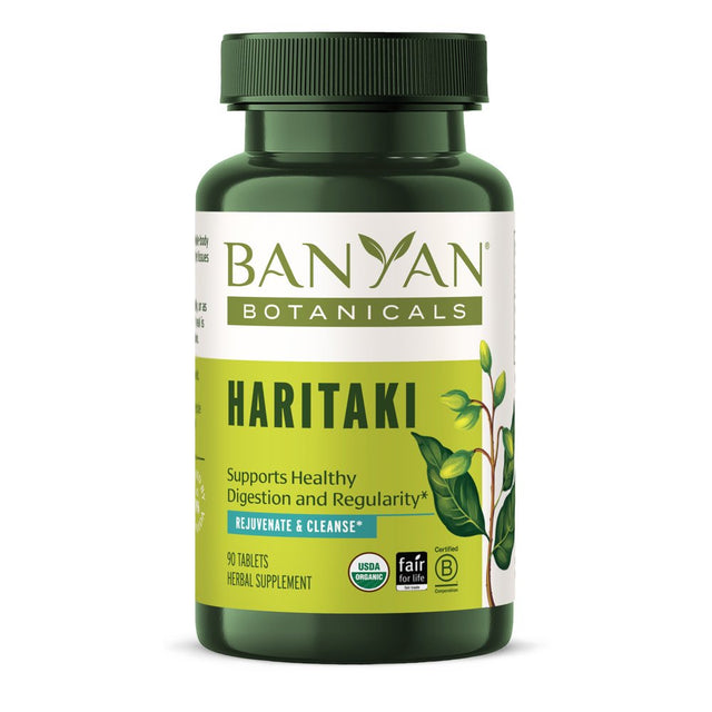 Banyan Botanicals Haritaki Tablets – Certified Organic Terminalia Chebula – Supports Detoxification & Rejuvenation* – 90 Tablets – Non-Gmo Sustainably Sourced Certified Fair for Life Fair Trade