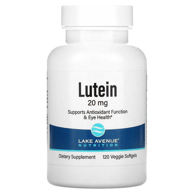 Lutein by Lake Avenue Nutrition - with Lutein & Zeaxanthin from Marigold Extract - Supports Antioxidant Activity & Eye Health - Vegetarian Friendly - Gluten Free, Non-Gmo - 20 Mg - 120 Veggie Softgels