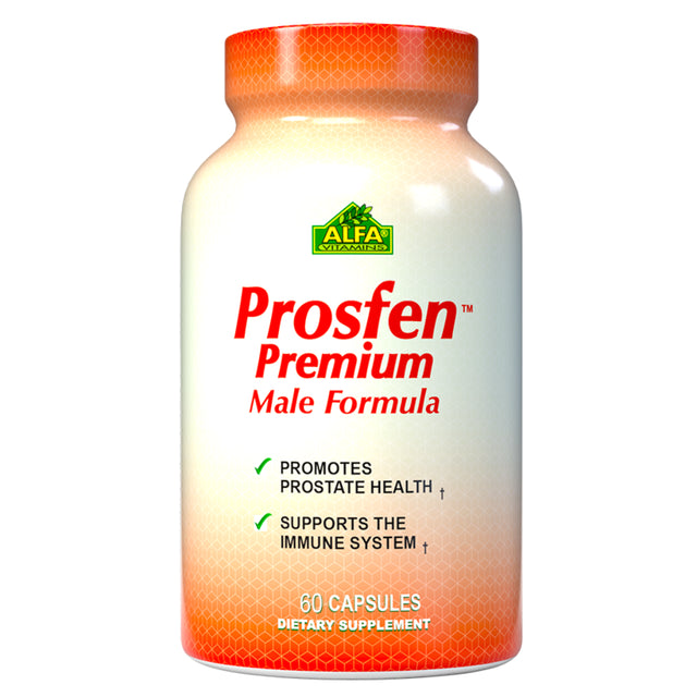 Prosfen Premium Male Formula by Alfa Vitamins - Promotes Prostate Health & Male Immunity Daily - 60 Capsules