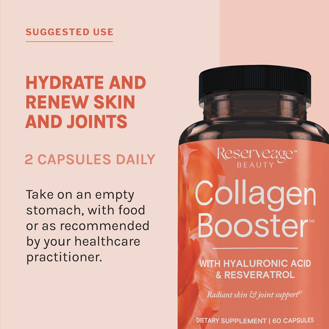 Reserveage, Collagen Booster, Skin and Joint Supplement, Supports Healthy Collagen Production, 60 Capsules (30 Servings)