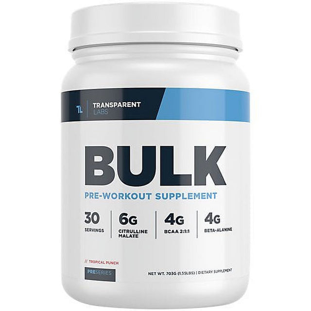 Bulk Pre-Workout Supplements - Tropical Punch (1.55 Lbs. / 30 Servings)