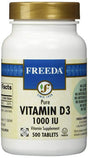 Freeda Kosher Vitamin D3 1000 IU - 500 Tablets