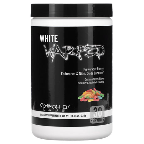 Controlled Labs White Warped, Preworkout Energy, Endurance & Nitric Oxide Enhancer, Gummy Worm, 11.64 Oz (330 G)