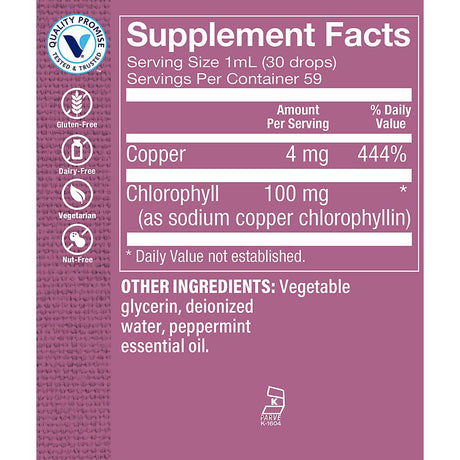 The Vitamin Shoppe Liquid Chlorophyll 100Mg - Green Superfood That Supports the Immune System and Energy Production, Easy-To-Take Liquid (2 Fl Oz.)