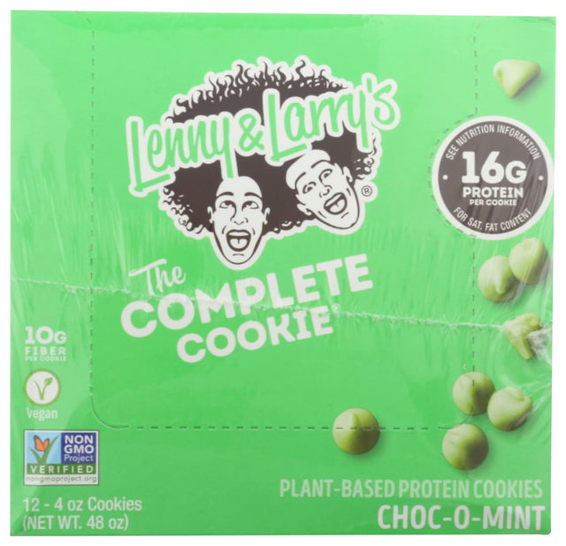 Lenny & Larry'S the Complete Cookie, Choc-O-Mint, 16G Plant-Based Protein, Vegan, Non-Gmo, 4 Oz (Pack of 12)