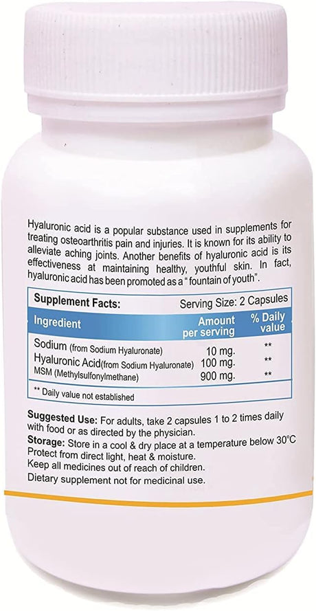 Biotrex Nutraceuticals Hyaluronic Acid 100Mg - 60 Capsules