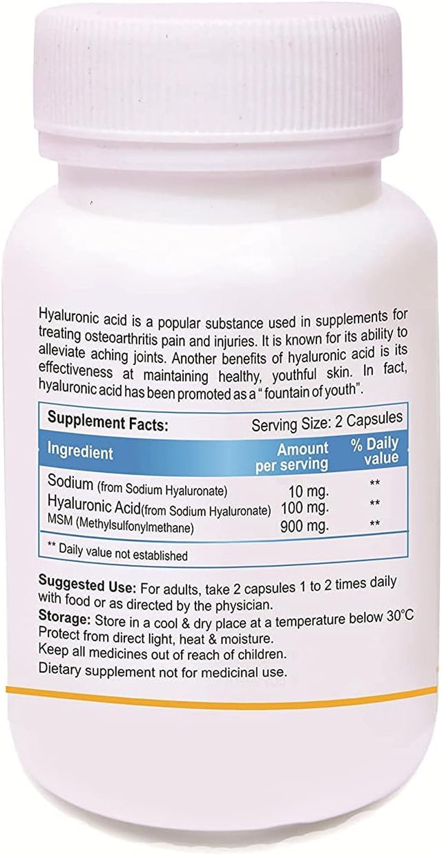 Biotrex Nutraceuticals Hyaluronic Acid 100Mg - 60 Capsules