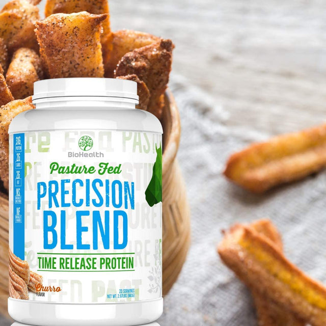 Precision Blend Churro (4 Lb) | 31G Time Released Whey Protein Blend | Non-Gmo | Sugar Free | 45 Servings