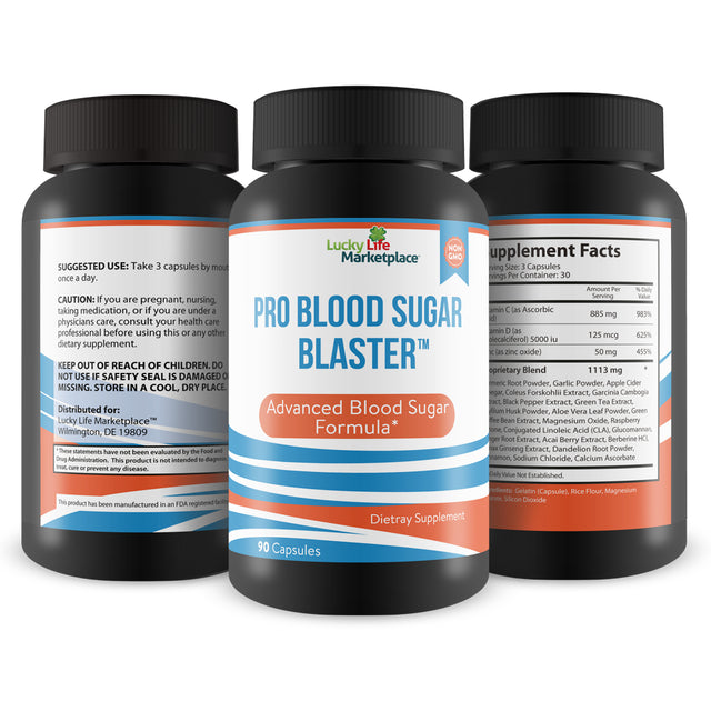 Pro Blood Sugar Blaster - Natural Blood Health Support Supplement with Green Tea, Berberine, & Cinnamon - Premium Antioxidant Ingredients - Immune Health Support - Promote Healthy Blood Flow