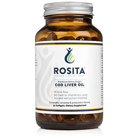 Rosita Extra Virgin Cod Liver Oil Softgels, 90 Count