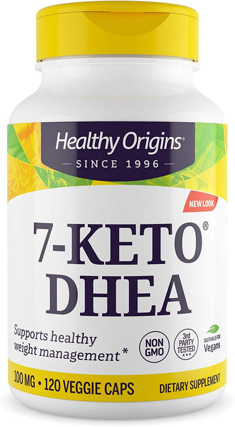 Healthy Origins 7-KETO 100 Mg (DHEA Metabolite, Supports Healthy Weight Management, Non-Gmo, Gluten Free), 120 Veggie Caps