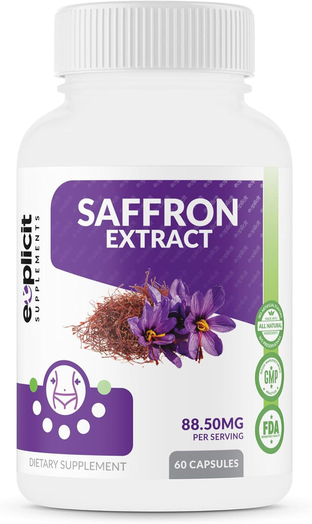 Saffron Extract – Great Natural Appetite Suppressant & Mood Boosting Supplement - Supports Healthy Weight Loss – 88.5Mg of Pure Saffron