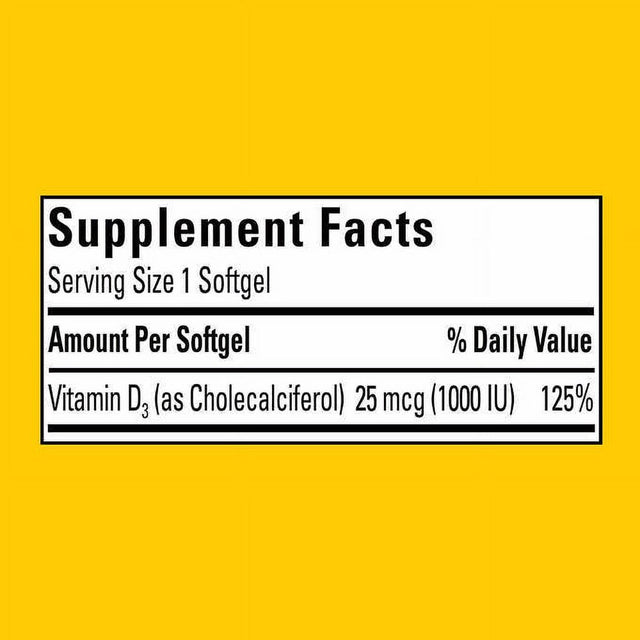 Nature Made Vitamin D3 1000 IU - 650 Softgels