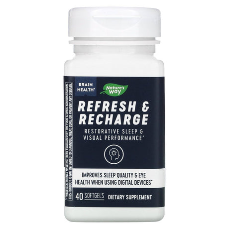 Nature'S Way Brain Health, Refresh & Recharge, 40 Softgels