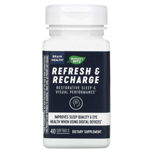 Nature'S Way Brain Health, Refresh & Recharge, 40 Softgels