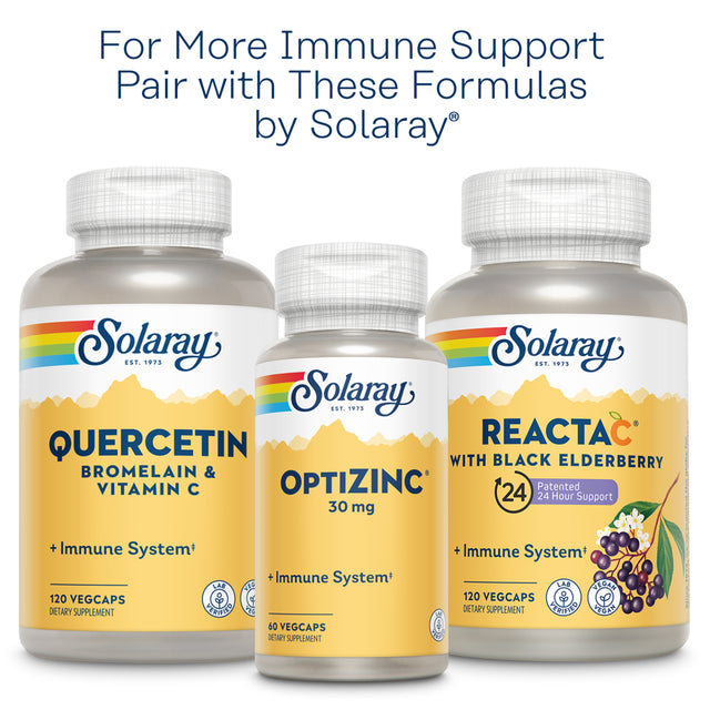 SOLARAY L-Lysine Monolaurin Immune Supplement | 1:1 Ratio for Immune System Function & Skin Health Support, 60 Vegcaps, 30 Serv.