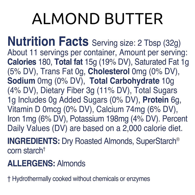 UCAN Creamy Unsalted Almond Protein Butter (12 Ounces) Long Lasting Almond Energy | Non-Gmo, Peanut Free, Zero Palm Oil, Sugar-Free, Vegan, & Keto Friendly Protein Supplement