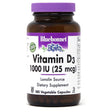 Bluebonnet Nutrition - Vitamin D3 1000 IU - 180 Vegetarian Capsules