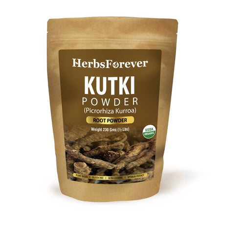 Herbsforever Kutki Powder – Picrorhiza Kurroa – Helps in Liver Health – Blood Purifier – Non GMO, Organic, Vegan – 230 GMS