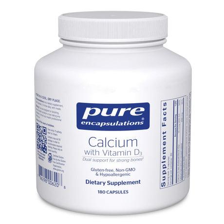 Pure Encapsulations Calcium with Vitamin D3 | Dietary Supplement to Support Bone, Colon, and Cardiovascular Health* | 180 Capsules