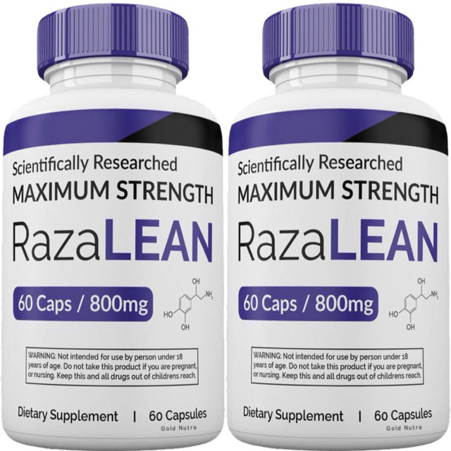 (2 Pack) Official Razalean Pills, 2022 Formula, 120 Capsules, Dietary Supplement