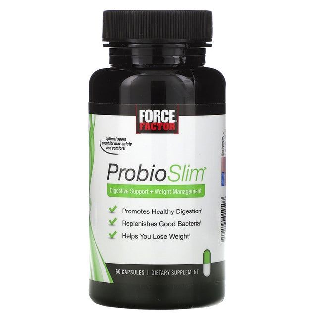 Force Factor Probioslim Probiotic and Weight Loss Supplement for Women and Men, 60 Capsules