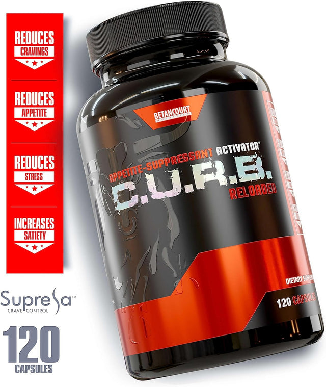 Betancourt Nutrition Curb Reloaded Appetite Suppressant | Increase Satiety, Reduce Appetite & Cravings | Improve Overall Well Being | 120 Capsules