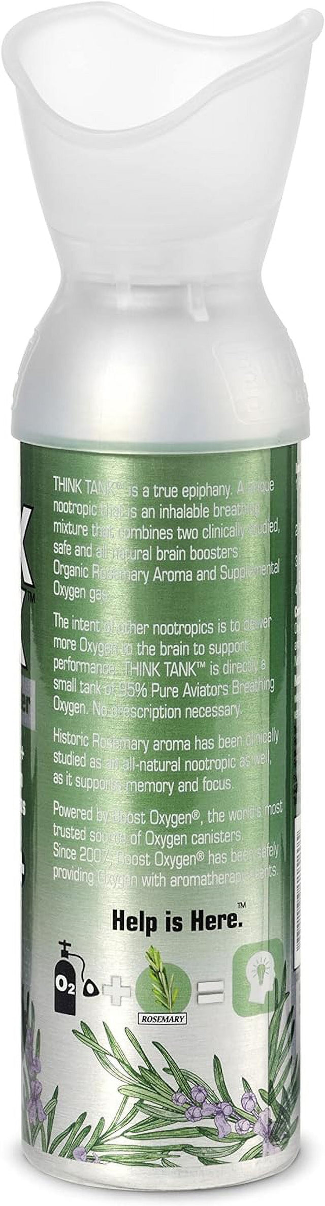 Think Tank, 95% Pure Oxygen + Organic Rosemary Aroma Nootropic Supplement to Support Memory, Focus and Cognitive Function…