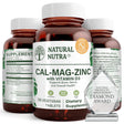 Natural Nutra Calcium Magnesium Zinc Supplement with Vitamin D3 for Bone Strength - 250 Count