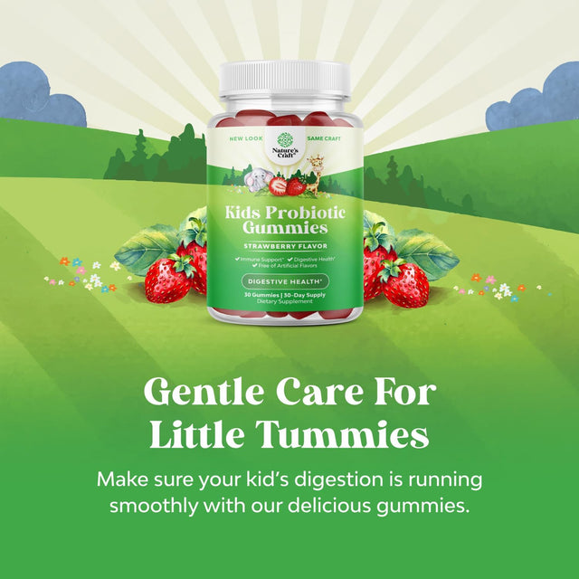 Immune Booster Kids Probiotic Gummies - Bacillus Subtilis Probiotic for Kids Upset Stomach Body Cleanse Immune Boost and Colon Detox - Constipation Relief and Digestive Health Kids Vitamins Gummy