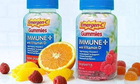 Emergen-C Immune+ Gummies, Raspberry and Super Orange (45 Ct., 2 Pk.)