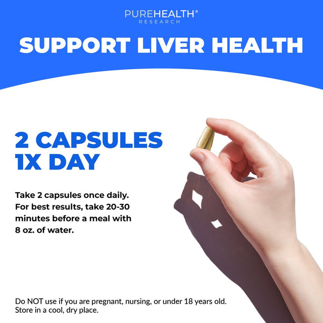 Liver Health Formula, Liver Cleanse with Milk Thistle, Curcumin, Beetroot & Dandelion for Liver Detox by Purehealth Research