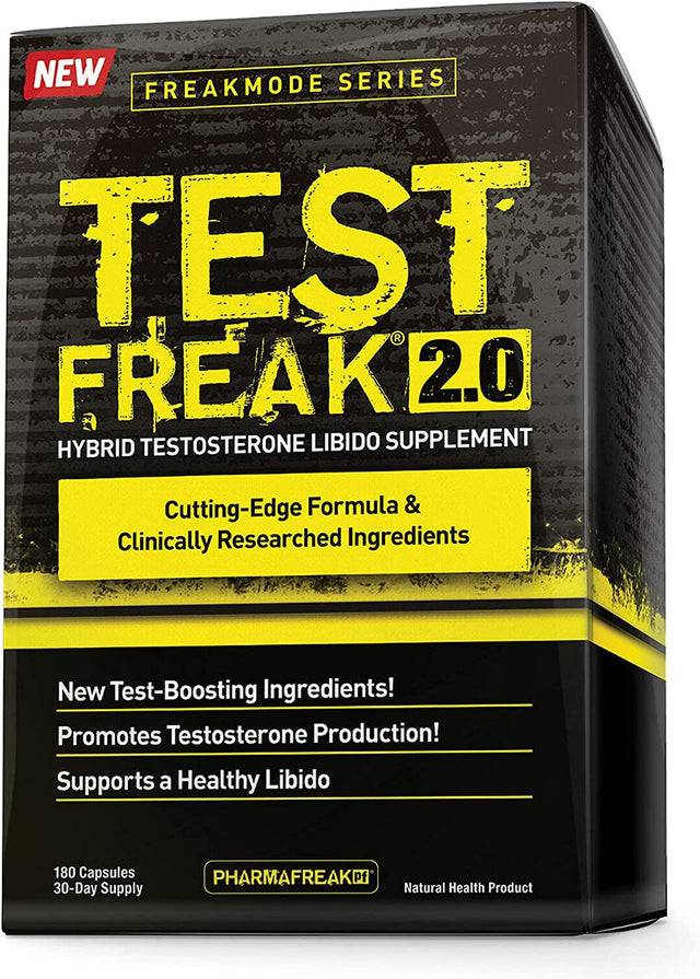 Pharmafreak Test Freak 2.0 - Hybrid Vitamin/Mineral Supplement - Bodybuilding - Workout - Unique Formula - 180 Count