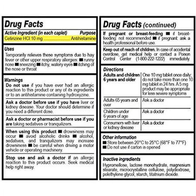 Gencare Cetirizine HCL 10 Mg (200 Count) | 24 Hour Non Drowsy Allergy Relief Pills | Best Value Generic OTC Allergy Medication | Antihistamine for Sneezing, Runny Nose and Itchy Eyes | Generic Zyrtec