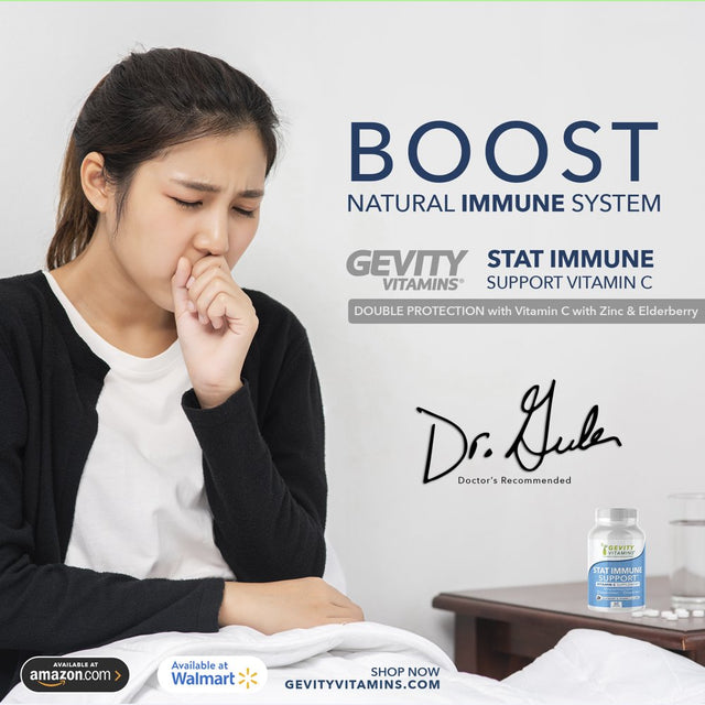 Gevity Vitamins Stat Immune Booster: Immune Support Elderberry Supplement, 60 Capsules