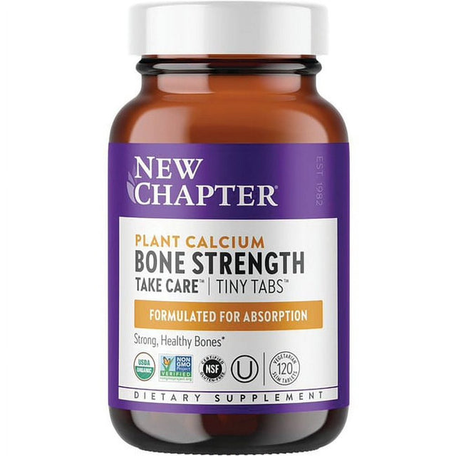 New Chapter Plant Calcium Bone Strength Take Care - Tiny Tabs 120 Veg Tabs