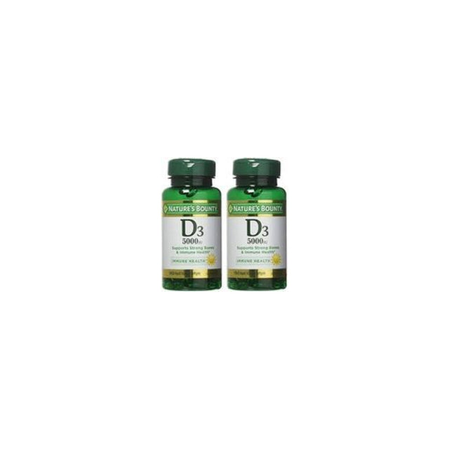 Nature'S Bounty Vitamin D-5000 IU Softgels, Maximum Strength 150 Ea (Pack of 6)