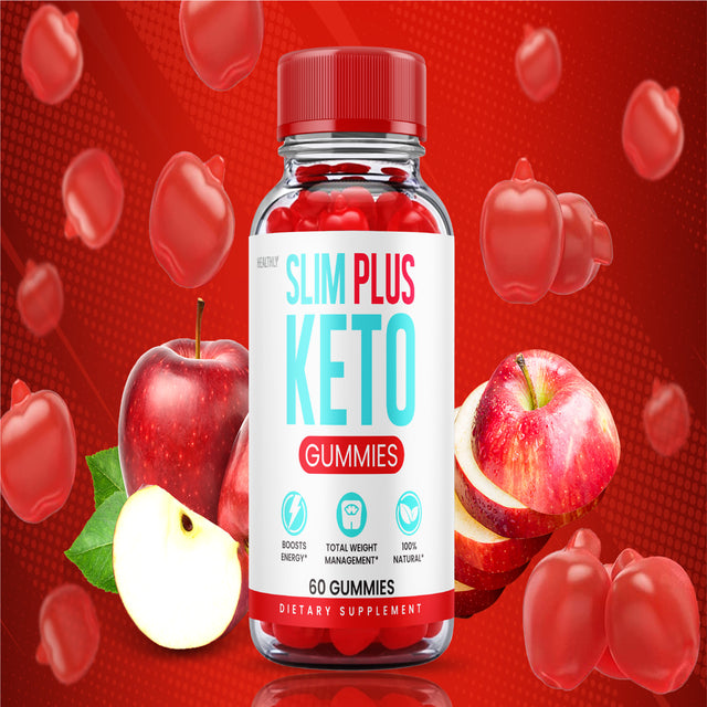 Slim plus Keto Gummies for Weight Loss ACV Apple Cider Vinegar 100% Natural (60 Gummies)