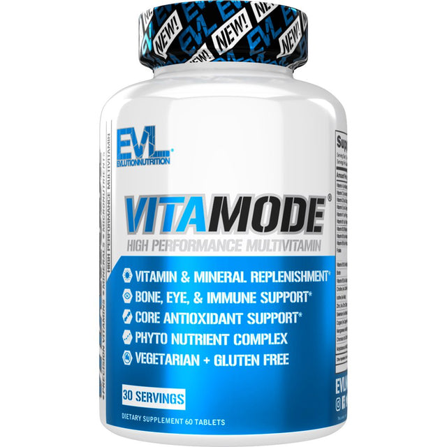 High Performance Multivitamins for Men for Immune Defense, Energy & Brain Health - Evlution Nutrition Vitamode Men'S Multivitamin 60Ct Tablets