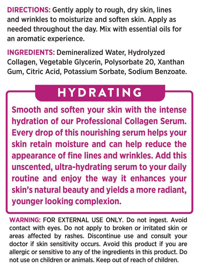 Nature'S Truth Hydrating Collagen Serum | 1 Oz | Professional Strength | Unscented | for Face and Body