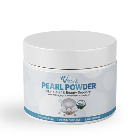 Pearl Powder Dietary Supplement from Freshwater Pearls - 100 Grams (80 Servings), NON-GMO