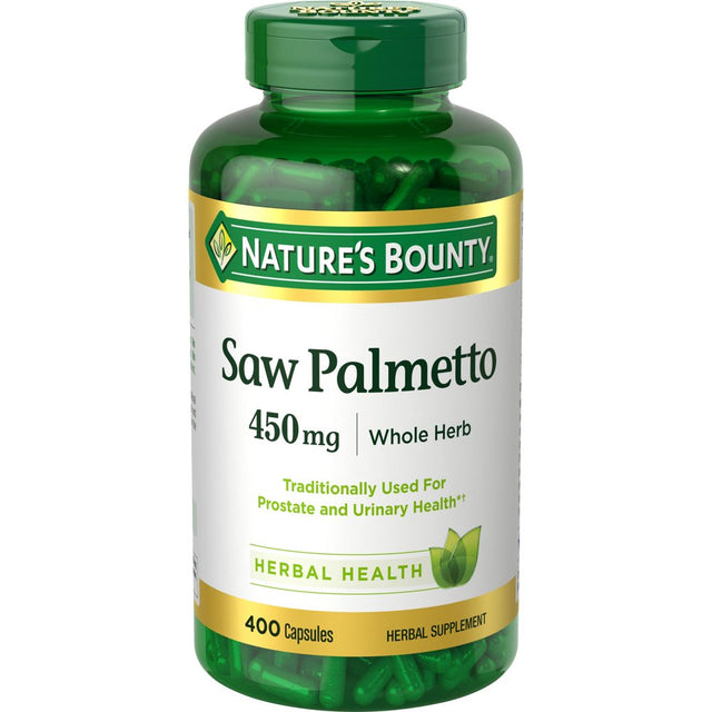 Natures Bounty Saw Palmetto, Herbal Supplement, 400 Ct