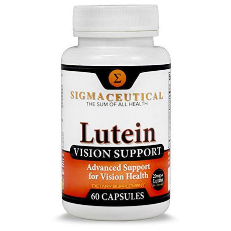 Lutein Vision Supplement - Red Eye Supplement - Bilberry & Grape Seed Extract Lutein 20Mg, Vitamin A, Lutein Supplement - Best Eye Care Ebook - 60 Capsules