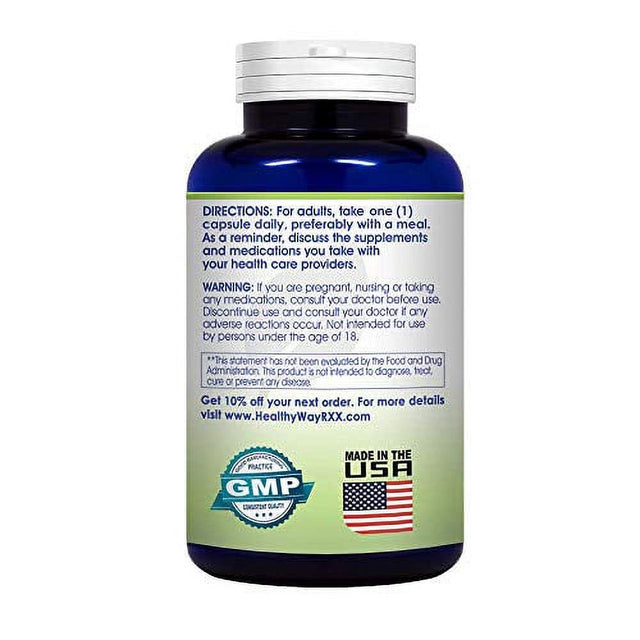 Healthy Way Pure Sam-E 400Mg Supplement (Non-Gmo) - 90 Capsules Sam-E (S-Adenosyl Methionine) to Support Mood, Joint Health, and Brain Function