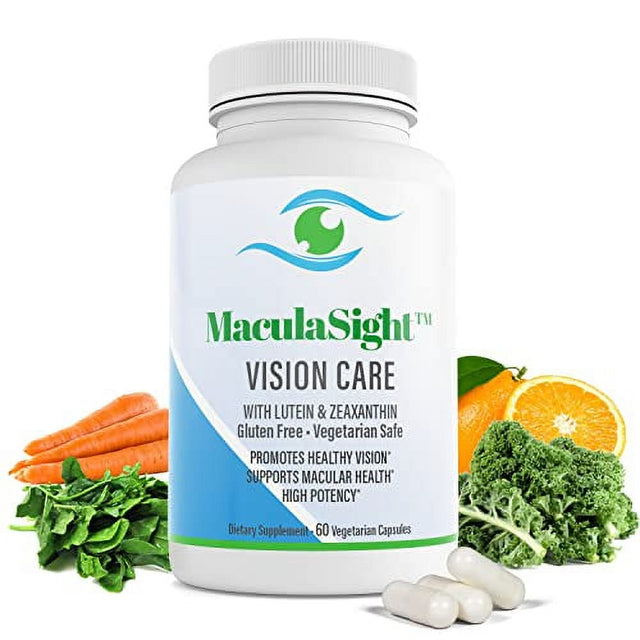 Maculasight Vision Care Eye Vitamins for Macular Degeneration - Lutein and Zeaxanthin Supplements, Vitamins & Minerals - Complete Nutrition Eye Supplements Based on the Lutein 10 Mg Zeaxanthin Formula