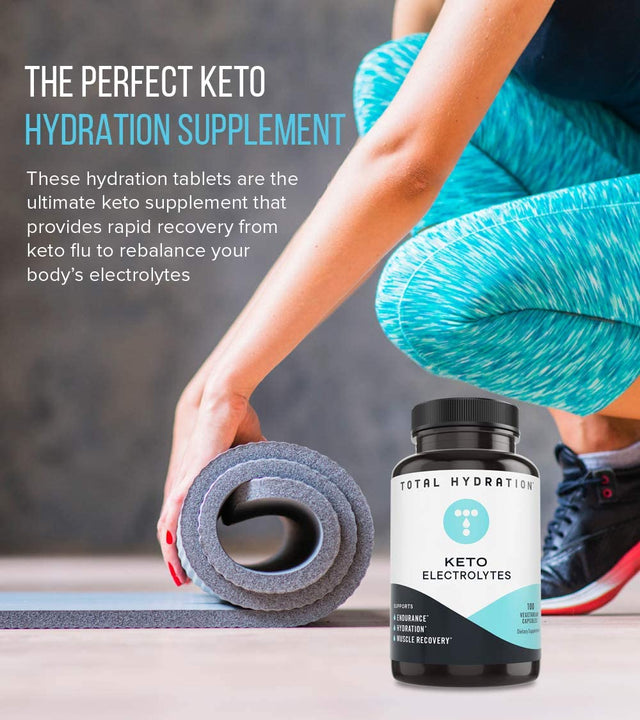 Keto Electrolyte (100Ct) Electrolyte Pills for Endurance, Hydration, Rejuvenation, Vegan-Friendly Electrolyte with Magnesium, Calcium, Sodium, Potassium, Chloride