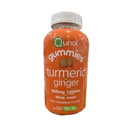 Qunol Gummies, Turmeric 500Mg + Ginger 50Mg (200 Count)