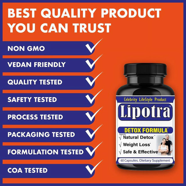 Lipotra Weight Loss Supplement,Energy Booster - 60 Capsule