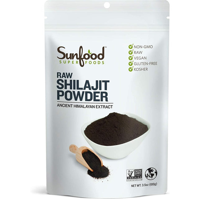 Sunfood Superfoods Raw Himalayan Shilajit Capsules Adaptogen Superfood, 90 Count